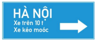Chỉ hướng đường phải đi cho từng loại xe