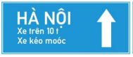 Chỉ hướng đường phải đi cho từng loại xe