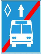 Kết thúc làn đường dành cho xe buýt